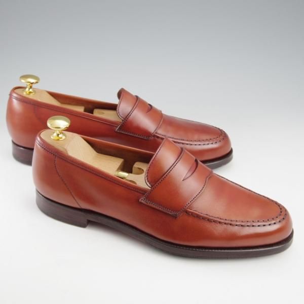 極上★クロケット&ジョーンズ 5.5E【定価￥86,900-★HARVARD 2/ハーバード】コインローファー/376ラスト/カーフ/茶/Crockett&Jones★k463