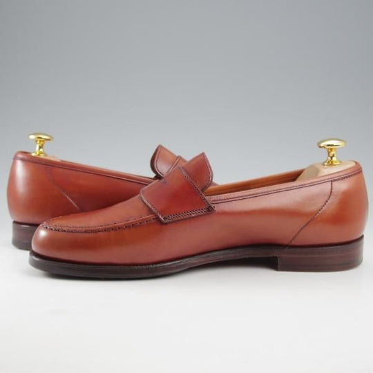 極上★クロケット&ジョーンズ 5.5E【定価￥86,900-★HARVARD 2/ハーバード】コインローファー/376ラスト/カーフ/茶/Crockett&Jones★k463