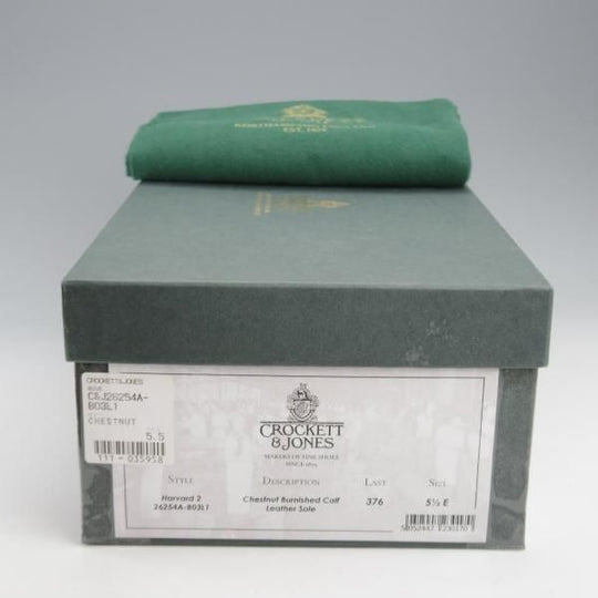 極上★クロケット&ジョーンズ 5.5E【定価￥86,900-★HARVARD 2/ハーバード】コインローファー/376ラスト/カーフ/茶/Crockett&Jones★k463