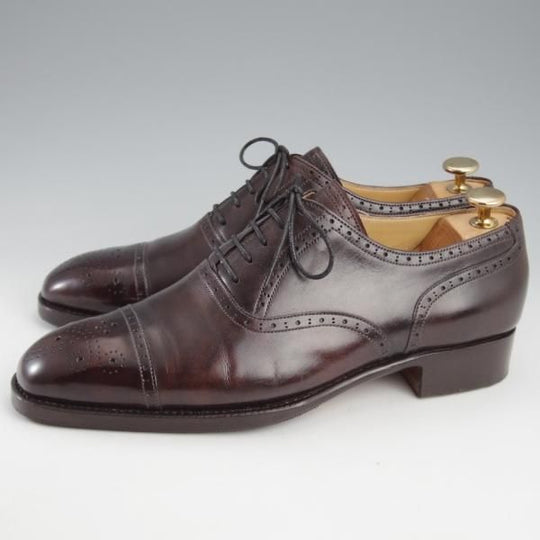 美品★(東欧)VASS/ヴァーシュ SIZE 41【現行定価14万円程度★ミュージアムカーフ/Uラスト/Alt English】セミブローグ/濃茶★k464