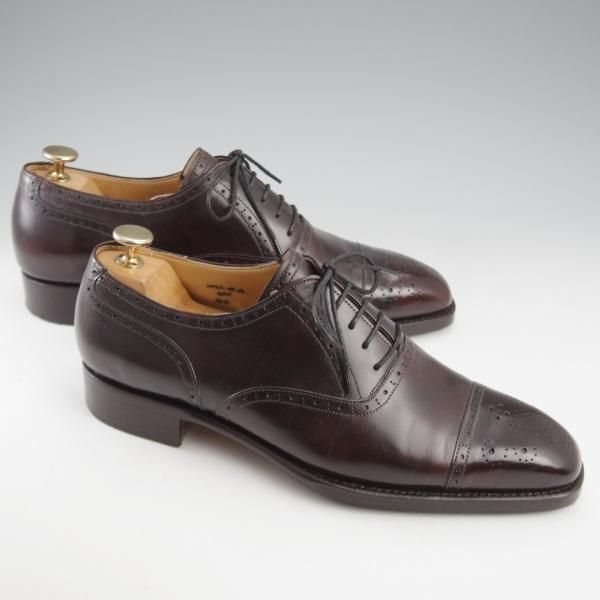 美品★(東欧)VASS/ヴァーシュ SIZE 41【現行定価14万円程度★ミュージアムカーフ/Uラスト/Alt English】セミブローグ/濃茶★k464