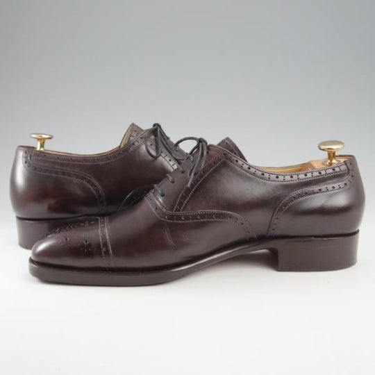 美品★(東欧)VASS/ヴァーシュ SIZE 41【現行定価14万円程度★ミュージアムカーフ/Uラスト/Alt English】セミブローグ/濃茶★k464