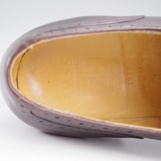 美品★(東欧)VASS/ヴァーシュ SIZE 41【現行定価14万円程度★ミュージアムカーフ/Uラスト/Alt English】セミブローグ/濃茶★k464