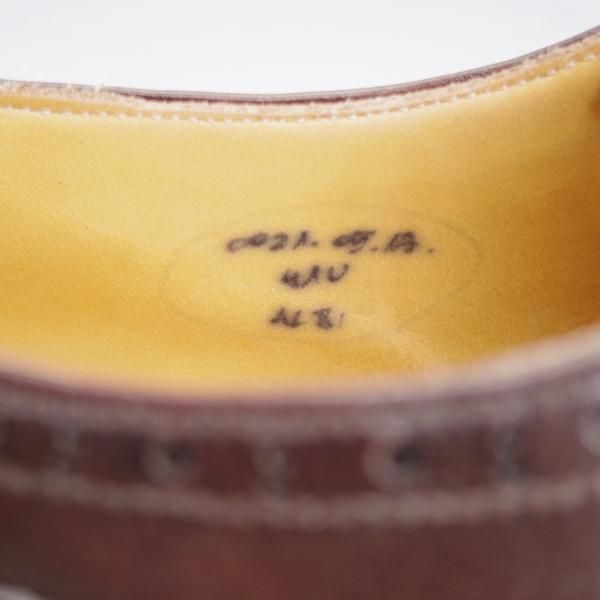 美品★(東欧)VASS/ヴァーシュ SIZE 41【現行定価14万円程度★ミュージアムカーフ/Uラスト/Alt English】セミブローグ/濃茶★k464