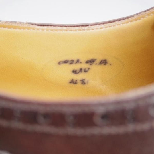 美品★(東欧)VASS/ヴァーシュ SIZE 41【現行定価14万円程度★ミュージアムカーフ/Uラスト/Alt English】セミブローグ/濃茶★k464