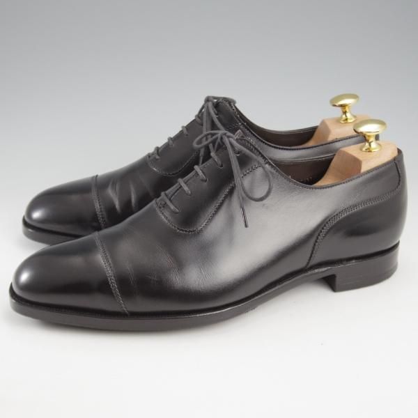 極上★クロケット&ジョーンズ 6E【ハンドグレードライン★ストレートチップ/EGERTON】367ラスト/カーフ/黒/メンズ/Crockett&Jones★k465