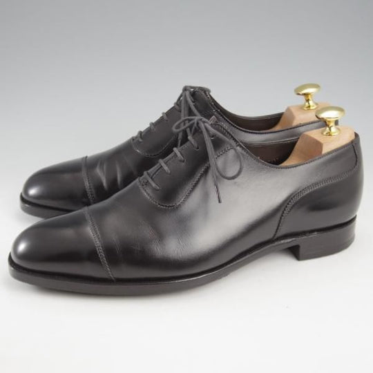 極上★クロケット&ジョーンズ 6E【ハンドグレードライン★ストレートチップ/EGERTON】367ラスト/カーフ/黒/メンズ/Crockett&Jones★k465