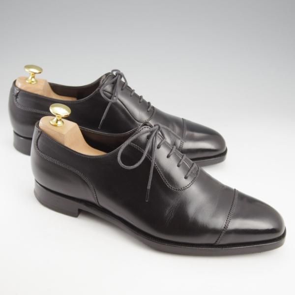 極上★クロケット&ジョーンズ 6E【ハンドグレードライン★ストレートチップ/EGERTON】367ラスト/カーフ/黒/メンズ/Crockett&Jones★k465