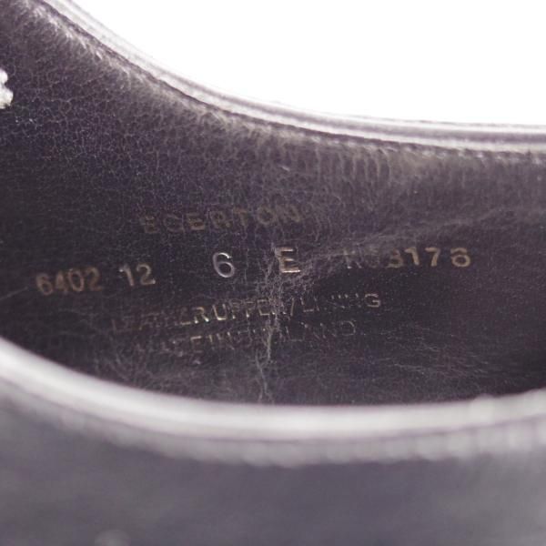 極上★クロケット&ジョーンズ 6E【ハンドグレードライン★ストレートチップ/EGERTON】367ラスト/カーフ/黒/メンズ/Crockett&Jones★k465