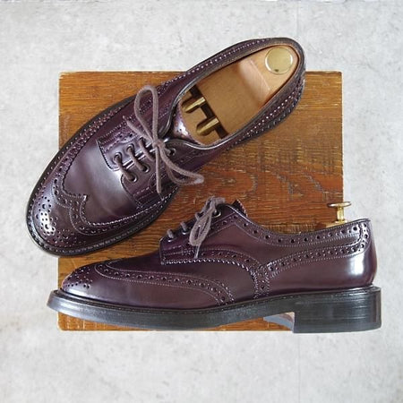 極上★トリッカーズ SIZE 7【現行定価￥165,000-★コードバン/BOURTON】バートン/M5633/赤茶/カントリーシューズ/メンズ/Tricker's★k466