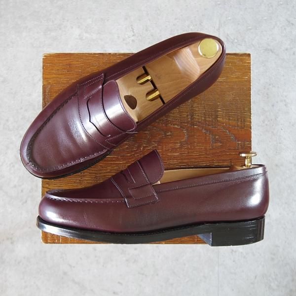 極上★J.M.ウエストン 7E【定価￥137,500-★180/コインローファー】41ラスト/ボックスカーフ/赤茶/Weston/ウェストン★k468