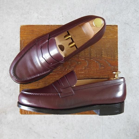 極上★J.M.ウエストン 7E【定価￥137,500-★180/コインローファー】41ラスト/ボックスカーフ/赤茶/Weston/ウェストン★k468