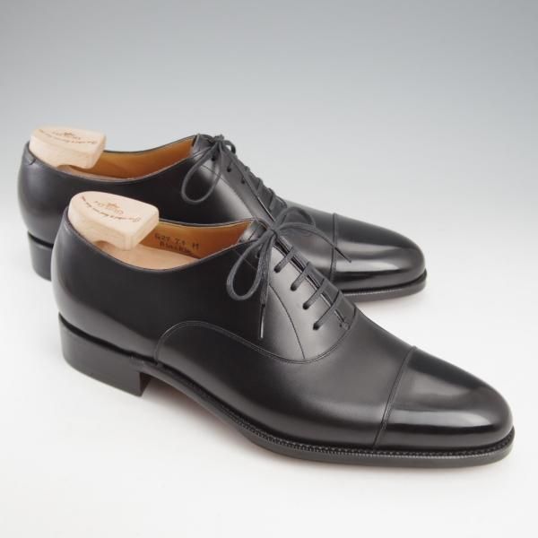 未使用★(浅草)ギルド・オブ・クラフツ SIZE 7(M)【定価￥115,500-★Blackie/(英国製)純正シューツリー付き】ストレートチップ/黒★k469