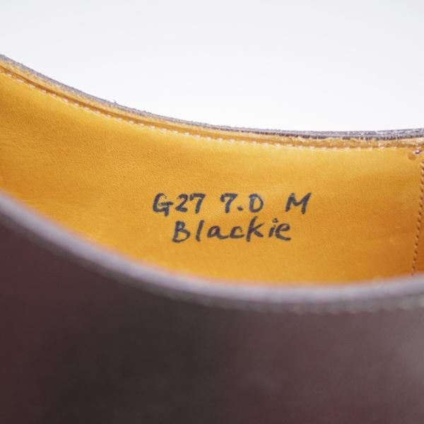 未使用★(浅草)ギルド・オブ・クラフツ SIZE 7(M)【定価￥115,500-★Blackie/(英国製)純正シューツリー付き】ストレートチップ/黒★k469