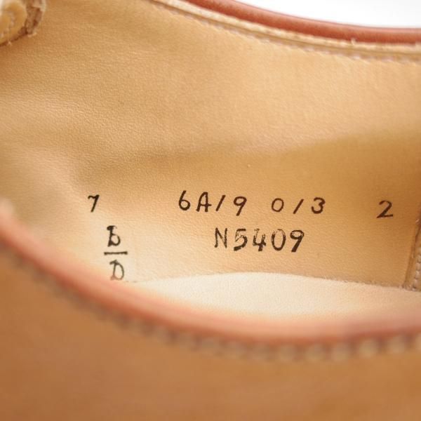 極美品★オールデン 7D【現行定価13万円程度★ミリタリーラスト/ナチュラル色/クロムエクセルレザー】N5409/プレーントゥ/ALDEN★k470