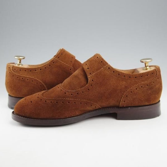 極上★トリッカーズ SIZE 6.5【貴重★MARRY JANE/メリージェーン】M7431/モンクストラップ/スエード/茶/メンズ/Tricker's★k476