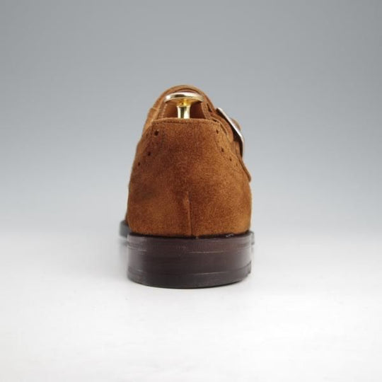極上★トリッカーズ SIZE 6.5【貴重★MARRY JANE/メリージェーン】M7431/モンクストラップ/スエード/茶/メンズ/Tricker's★k476