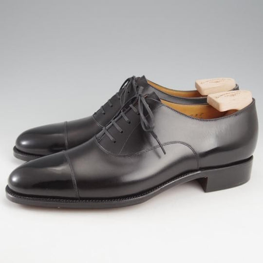 未使用★(浅草)ギルド・オブ・クラフツ SIZE 8(S)【定価￥115,500-★Blackie/(英国製)純正シューツリー付き】ストレートチップ/黒★k482