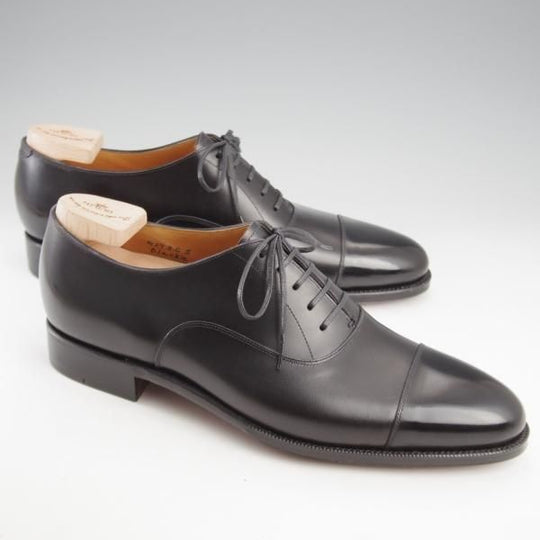 未使用★(浅草)ギルド・オブ・クラフツ SIZE 8(S)【定価￥115,500-★Blackie/(英国製)純正シューツリー付き】ストレートチップ/黒★k482