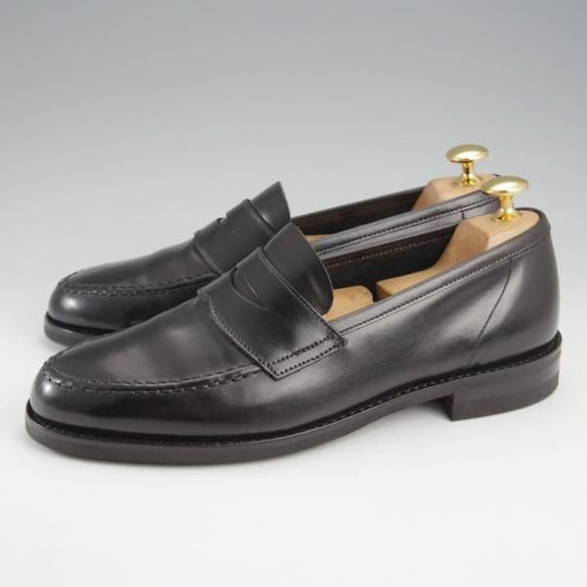 極美品★クロケット&ジョーンズ 5.5E【★コインローファー/HARVARD】ハーバード/314ラスト/カーフ/黒/メンズ/Crockett&Jones★k483