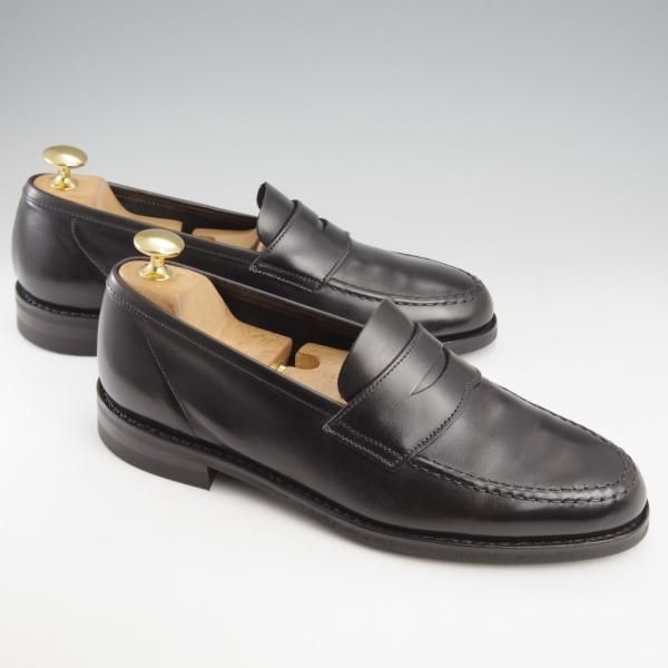 極美品★クロケット&ジョーンズ 5.5E【★コインローファー/HARVARD】ハーバード/314ラスト/カーフ/黒/メンズ/Crockett&Jones★k483