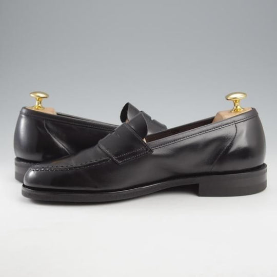 極美品★クロケット&ジョーンズ 5.5E【★コインローファー/HARVARD】ハーバード/314ラスト/カーフ/黒/メンズ/Crockett&Jones★k483