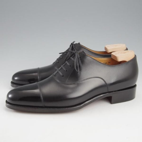 未使用★(浅草)ギルド・オブ・クラフツ SIZE 7(M)【定価￥115,500-★Blackie/(英国製)純正シューツリー付き】ストレートチップ/黒★k484