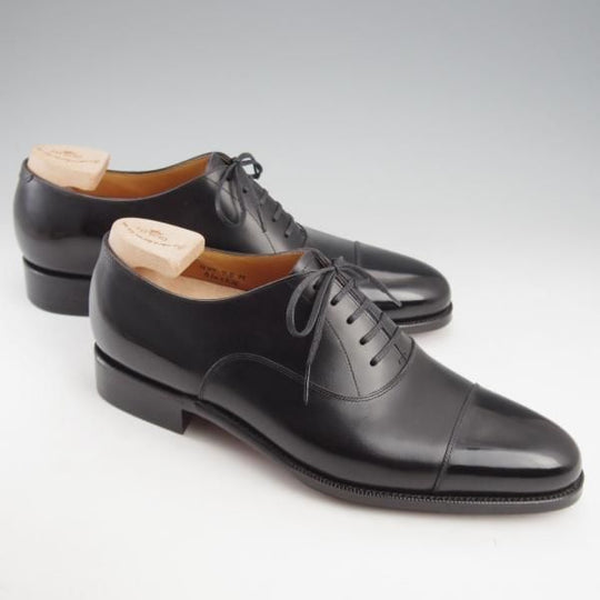 未使用★(浅草)ギルド・オブ・クラフツ SIZE 7(M)【定価￥115,500-★Blackie/(英国製)純正シューツリー付き】ストレートチップ/黒★k484