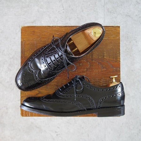 美品★チャーチ(レディース) SIZE 37【定価￥176,000-★バーウッド/BURWOOD WG】ポリッシュドバインダーカーフ/黒/Church'★k486