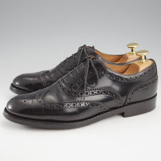 美品★チャーチ(レディース) SIZE 37【定価￥176,000-★バーウッド/BURWOOD WG】ポリッシュドバインダーカーフ/黒/Church'★k486