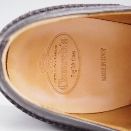 美品★チャーチ(レディース) SIZE 37【定価￥176,000-★バーウッド/BURWOOD WG】ポリッシュドバインダーカーフ/黒/Church'★k486