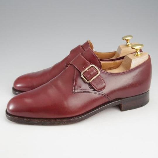 ★クロケット&ジョーンズ 7E【貴重★(英)ポールスミス別注/GROSVENOR】248ラスト/モンクストラップ/赤茶/メンズ/Crockett&Jones★k487