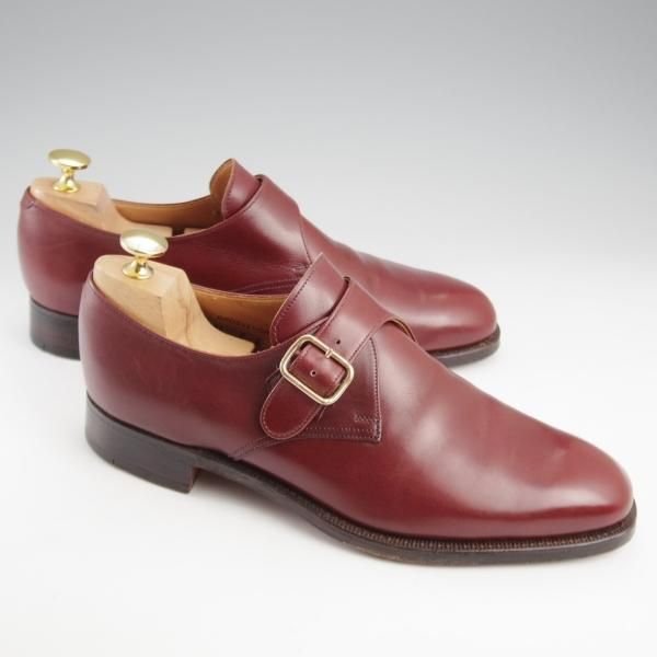 ★クロケット&ジョーンズ 7E【貴重★(英)ポールスミス別注/GROSVENOR】248ラスト/モンクストラップ/赤茶/メンズ/Crockett&Jones★k487