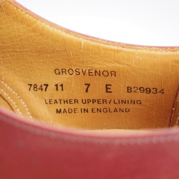 ★クロケット&ジョーンズ 7E【貴重★(英)ポールスミス別注/GROSVENOR】248ラスト/モンクストラップ/赤茶/メンズ/Crockett&Jones★k487