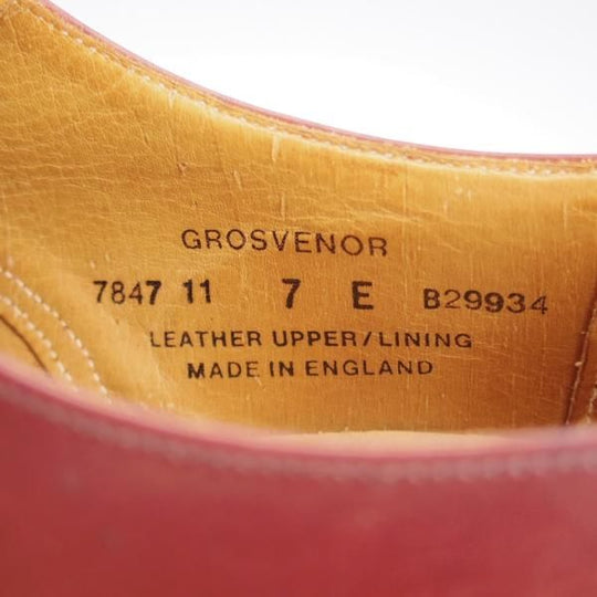 ★クロケット&ジョーンズ 7E【貴重★(英)ポールスミス別注/GROSVENOR】248ラスト/モンクストラップ/赤茶/メンズ/Crockett&Jones★k487