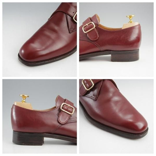 ★クロケット&ジョーンズ 7E【貴重★(英)ポールスミス別注/GROSVENOR】248ラスト/モンクストラップ/赤茶/メンズ/Crockett&Jones★k487