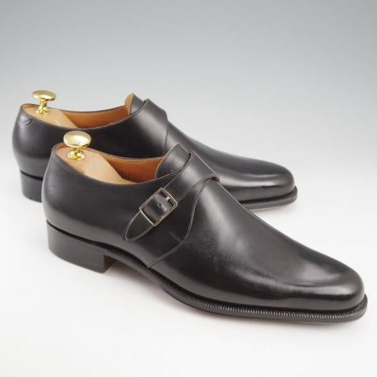 未使用★(HM)ギルド・オブ・クラフツ US6.5C【税込上代￥198,000-★Goofy/ハンドソーンウェルテッド製法】モンクストラップ/黒★k494