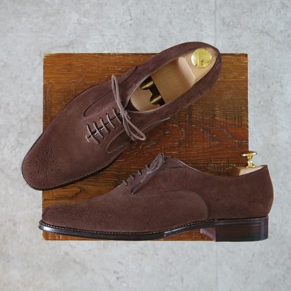 未使用★(HM)ギルド・オブ・クラフツ US7D【税込上代￥165,000-★Toffee/ハンドソーンウェルテッド製法】スエード/濃茶★k496