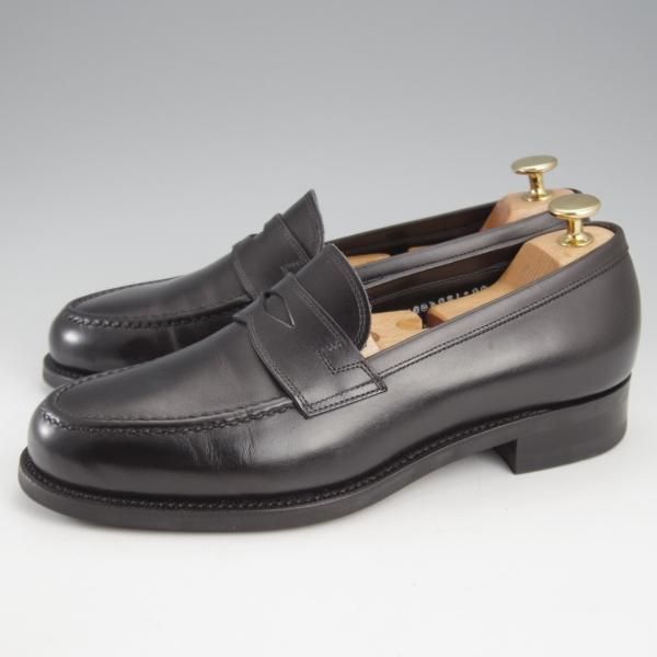 極美品★三陽山長 SIZE 6.5【定価￥80,300-★弥伍郎/R2013ラスト】コインローファー/カーフ/黒/YAGORO/Sanyo Yamacho★k498
