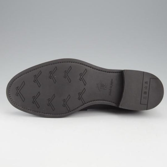 極美品★三陽山長 SIZE 6.5【定価￥80,300-★弥伍郎/R2013ラスト】コインローファー/カーフ/黒/YAGORO/Sanyo Yamacho★k498
