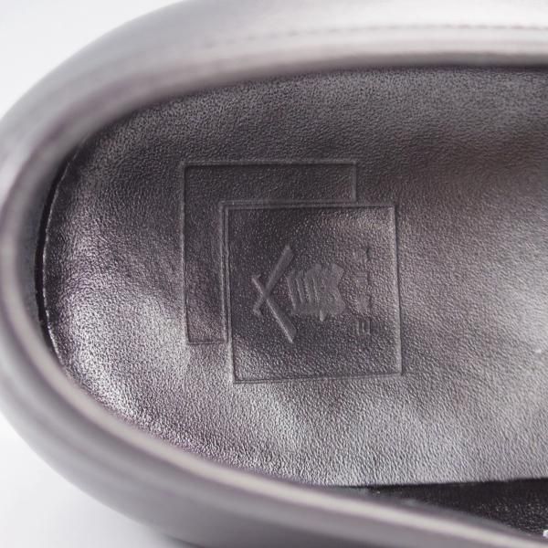極美品★三陽山長 SIZE 6.5【定価￥80,300-★弥伍郎/R2013ラスト】コインローファー/カーフ/黒/YAGORO/Sanyo Yamacho★k498