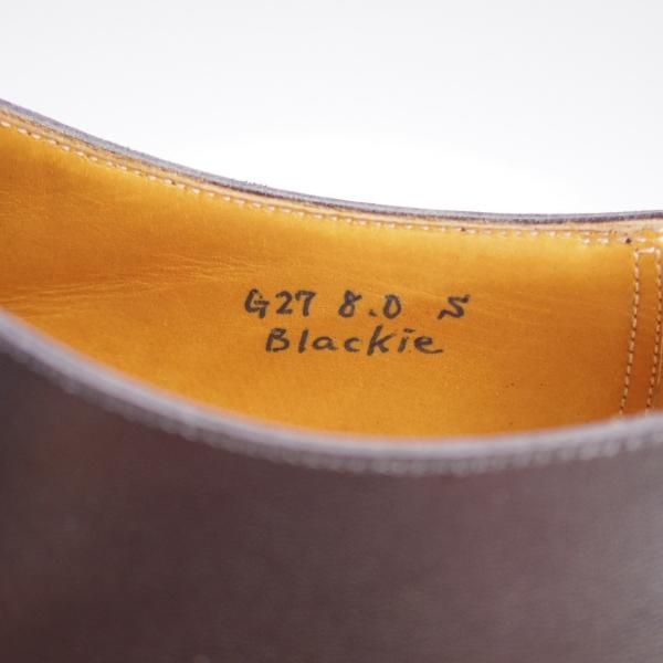 未使用★(浅草)ギルド・オブ・クラフツ SIZE 8(S)【定価￥115,500-★Blackie/ストレートチップ】カーフ/黒/メンズ/Guild of crafts★k499