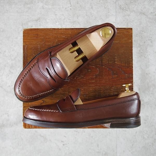 ★オールデン 6D【現行定価13万円程度★コインローファー/6764/ユナイテッドアローズ別注】ヴァンラスト/カーフ/濃茶/メンズ/ALDEN★k502