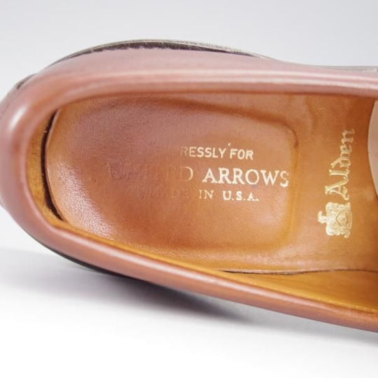 ★オールデン 6D【現行定価13万円程度★コインローファー/6764/ユナイテッドアローズ別注】ヴァンラスト/カーフ/濃茶/メンズ/ALDEN★k502