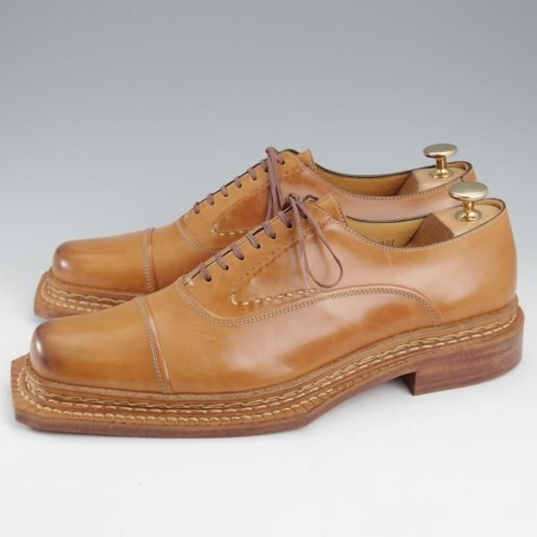 未使用★(浅草)ギルド・オブ・クラフツ US7D程度【税込上代￥220,000-★ノルウィージャン製法/ストレートチップ】薄茶★k507