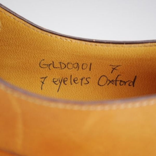 未使用★(浅草)ギルド・オブ・クラフツ US7D程度【税込上代￥220,000-★ノルウィージャン製法/ストレートチップ】薄茶★k507