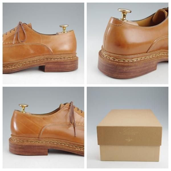 未使用★(浅草)ギルド・オブ・クラフツ US7D程度【税込上代￥220,000-★ノルウィージャン製法/ストレートチップ】薄茶★k507