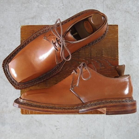 未使用★(浅草)ギルド・オブ・クラフツ US8E程度【税込上代￥220,000-★ノルウィージャン製法/純正ツリー付】薄茶★k508