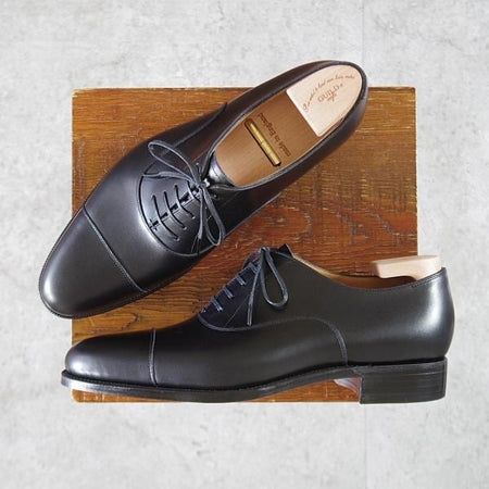 未使用★(浅草)ギルド・オブ・クラフツ SIZE 7(M)【定価￥115,500-★Blackie/(英国製)純正シューツリー付き】ストレートチップ/黒★k511