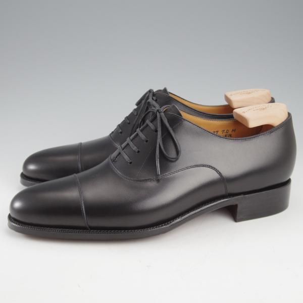 未使用★(浅草)ギルド・オブ・クラフツ SIZE 7(M)【定価￥115,500-★Blackie/(英国製)純正シューツリー付き】ストレートチップ/黒★k511